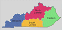 Kentucky Travel Regions Map
