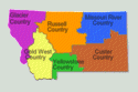 Montana Travel Regions Map