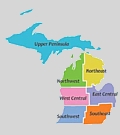 Michigan Travel Regions Map