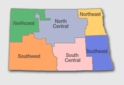 North Dakota Travel Regions Map