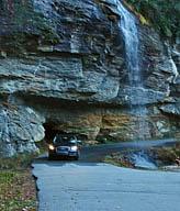 Bridal Veil Falls with car