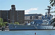 Buffalo Harbor - USS Little Rock sole surviving member of the Cleveland-class light cruisers