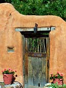 Canyon Road Home Entrance - Sante Fe, New Mexico