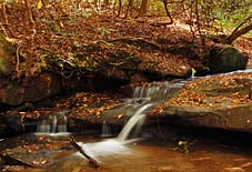 Little Gap Creek waterfall - Poinsett Bridge Heritage Preserve, Travelers Rest, SC
