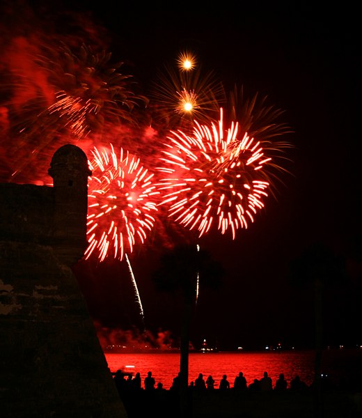 Fireworks over Matanzas Bay