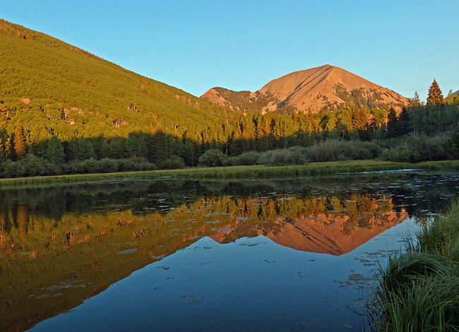 Warner Lake  with Haystack Mountain in the background - Manti-La Sal National Forest, Utah